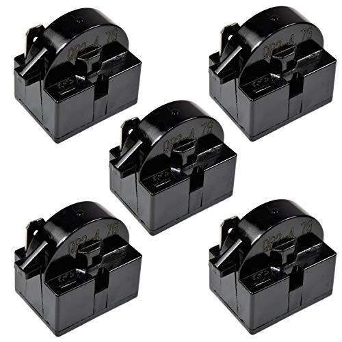 HQRP 5_Pack QP2_4.7 4.7 Ohm 1_Pin PTC Starter Start Relay for EdgeStar PBWC120SS25 R134a Compressors Replacement fits BWC70SS BWC90SS BWC90SSLT BWC120SS BWC120SSLT Beverage Coolers  Plus  Coaster