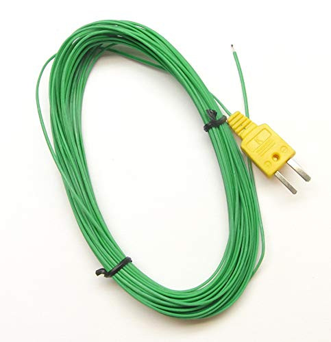 33 ft K_Type Wire Thermocouple TC_1 Temperature Sensor Probe w. Plastic Insulation