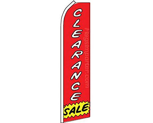 K's Novelties Red  and  White Swooper Advertising Flag