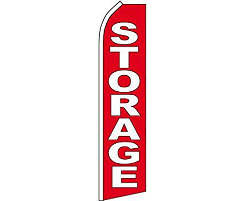 K's Novelties Storage Red White Swooper Feather Advertising Flag