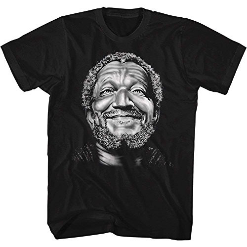 A and E Designs Sanford  and  Son Shirt Smile Fred T_Shirt _3XL_ Black_
