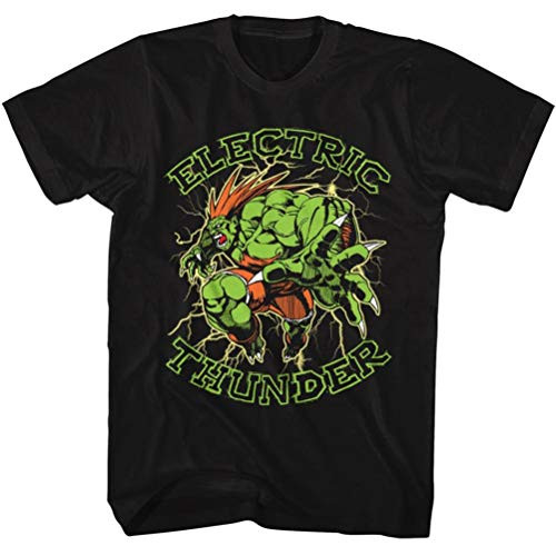 A and E Designs Street Fighter Blanka Electric Thunder T_Shirt_ Black_ 3XL