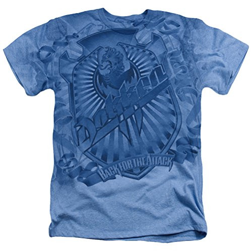 A and E Designs Dokken Back for The Attack Heather T_Shirt_ Light Blue_ XL