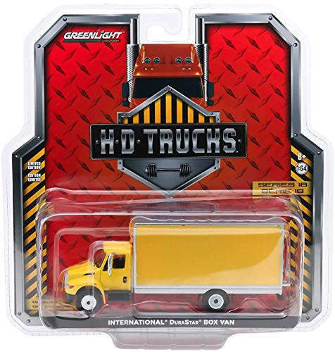 Greenlight 1 64 H.D. Trucks Series 18_2013 International Durastar Box Van _ Yellow with Silver Trim 33180_B