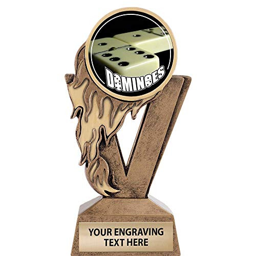 Crown Awards Gold Dominoes Trophies_ 6.25 inch H Custom Fireball Dominoes Trophy Crown Awards Gold Dominoes Trophies_ 6.25 inch H Custom Fireball Dominoes Trophy