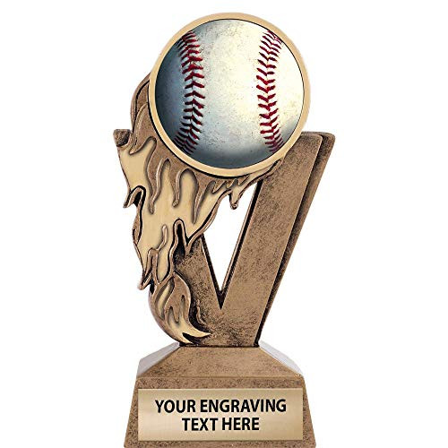 Crown Awards Gold Baseball Trophies_ 6.25 inch H Custom Fireball Baseball Trophy Crown Awards Gold Baseball Trophies_ 6.25 inch H Custom Fireball Baseball Trophy