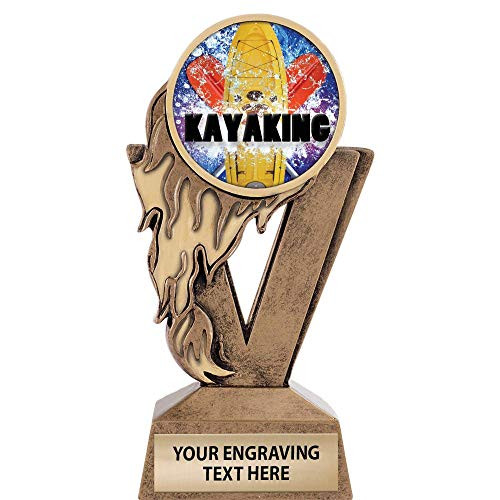 Crown Awards Gold Kayaking Trophies_ 6.25 inch H Custom Fireball Kayaking Trophy Crown Awards Gold Kayaking Trophies_ 6.25 inch H Custom Fireball Kayaking Trophy