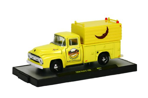 M2 Machines Moon Pie 1956 Ford F_100 Diecast Vehicle_ Yellow_ 1 64 Scale M2 Machines Moon Pie 1956 Ford F_100 Diecast Vehicle_ Yellow_ 1 64 Scale