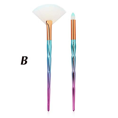 Face Brushes_2pcs Premium Synthetic Brush Foundation Eyebrow Eyeliner Blush Cosmetic Concealer Brushes Brushes Kit Makeup Cosmetic Tool _B_ Face Brushes_2pcs Premium Synthetic Brush Foundation Eyebrow Eyeliner Blush Cosmetic Concealer Brushes Brushes Kit Makeup Cosmetic Tool _B_
