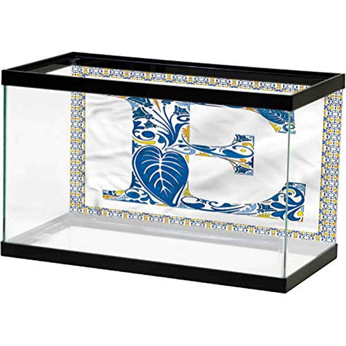 ScottDecor Letter E Aquarium Background Sticker Portuguese Tiled ABC PVC Adhesive Poster L30 X H12 Inch ScottDecor Letter E Aquarium Background Sticker Portuguese Tiled ABC PVC Adhesive Poster L30 X H12 Inch