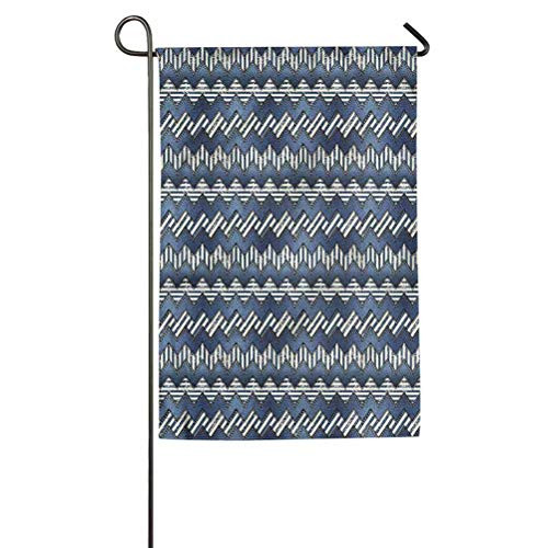 ParadiseDecor Nautical Personalized Garden Flag Home Decorative Outdoor Double Sided Flag Marine Stripes Chevron 18 inch  W x 27 inch  L