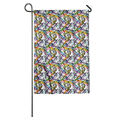 ParadiseDecor Animal Print Garden Flag for Outdoors Double Sided Flag Outdoor Yard Decor Snake Skin Colors 18 inch  W x 27 inch  L