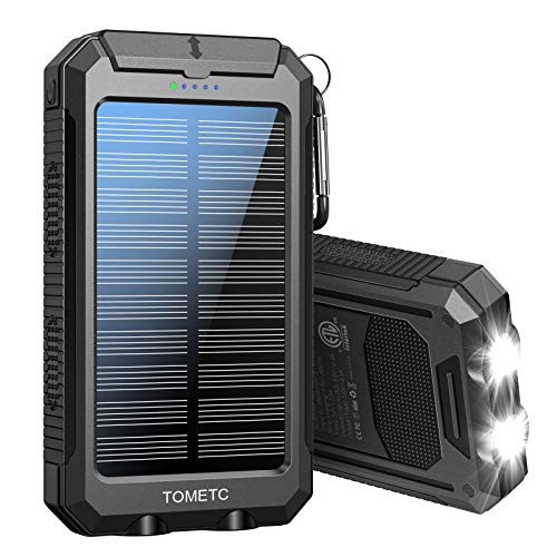 Solar Power Bank 33800mAh Portable Solar Charger 5V3.1A_18W PD QC 3.0 Dual 2 USB_LED Flashlights Port Strong LED IPX7 Flashlight_Waterproof_ Dustproof_ Shockproof _Black_ Solar Power Bank 33800mAh Portable Solar Charger 5V3.1A_18W PD QC 3.0 Dual 2 USB_LED Flashlights Port Strong LED IPX7 Flashlight_Waterproof_ Dustproof_ Shockproof _Black_