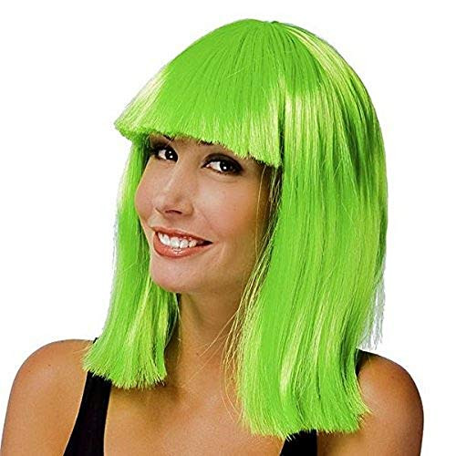 P 'tit Clown  68084  Square Star Wig  One Size  Neon Green