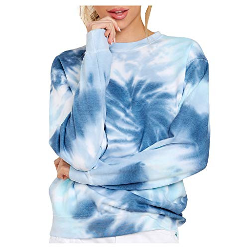 F_topbu Sweatshirt for Women_ Gradient Long Sleeve O_Neck Top Shirts Tie_Dye Printed Pullover Casual Loose Blouse Sweater