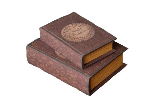 Your Heart's Delight 7 by 9-1/2 by 2-1/2-Inch/5 by 7-1/2 by 1-3/4-Inch Simple Pleasures Nested Book Boxes, Large/Small, Blue, Set of 2 Your Heart's Delight 7 by 9-1/2 by 2-1/2-Inch/5 by 7-1/2 by 1-3/4-Inch Simple Pleasures Nested Book Boxes, Large/Small, Blue, Set of 2