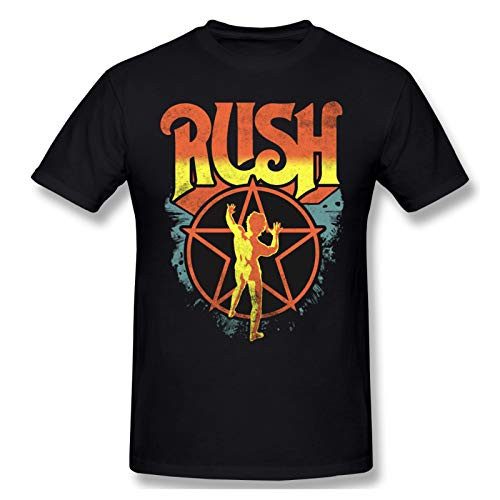 Dastair Men Tee Shirts Rush 2112 Fashion Short Sleeves T_Shirt L Black
