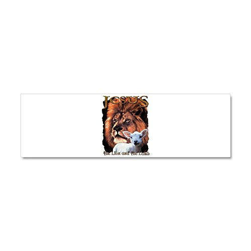 Car Magnet 10 x 3 Inch Jesus The Lion And The Lamb