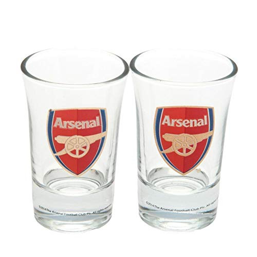 Arsenal F.c. 2pk Shot Glass Set Official Merchandise