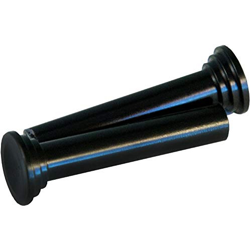 Billet Door Lock Knob_ Stepped_ Black Anodized _Pair_  DLKS_B