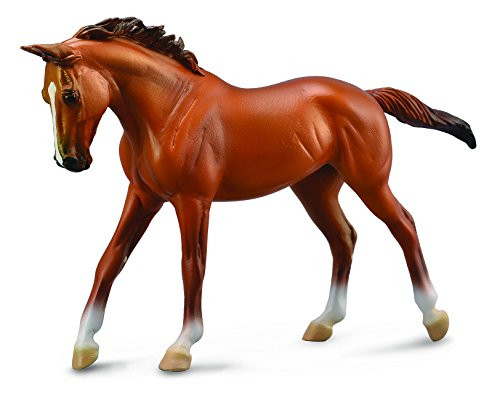 Collecta Thoroughbred Mare in Window Box _1 12 Scale__ Chestnut