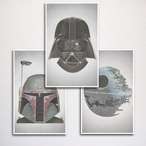 Star Wars Word Art Print Three Set 11x17 inch  unframed _ Every Line of Dialogue _ wall home decor _ typography art _ made from quotes