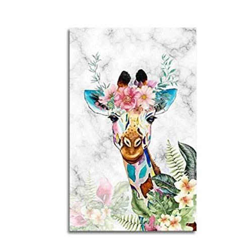 Modern Minimalist Fresh Flowers Giraffe Wall Art Pictures Canvas Paintings Animals Prints On Posters Living Room Home Decor 50x70cm No Frame Modern Minimalist Fresh Flowers Giraffe Wall Art Pictures Canvas Paintings Animals Prints On Posters Living Room Home Decor 50x70cm No Frame