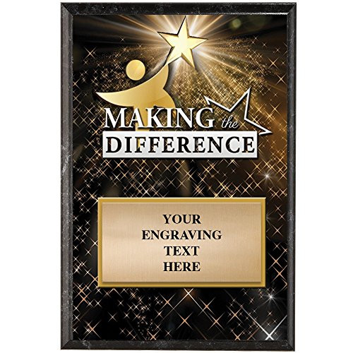 Corporate Plaques _ 5 x 7 Making The Difference Recognition Trophy Plaque Award