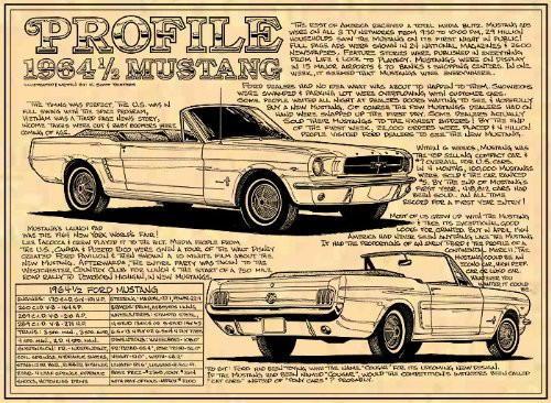 K. Scott Teeters _ Illustrated Corvette Series 1964_1 2 Ford Mustang Poster Art Print