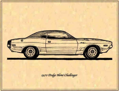 K. Scott Teeters _ Illustrated Corvette Series 1970 Dodge 426 hemi Challenger