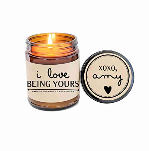 Personalized Valentines Day Gift for Boyfriend I Love Being Yours Soy Candle Boyfriend Gift Scented Candle Valentine Gift for Him
