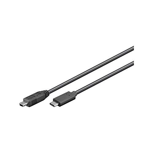 Goobay 67989 USB_C 2.0 Cable_ USB_C to B_ Black_ 0.5m Length