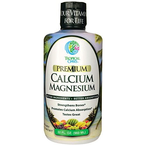 Tropical Oasis Liquid Calcium & Magnesium - Natural formula w/ support for strong bones - Liquid vitamins w/ calcium, magnesium & vitamin D - Up to 96% absorption by the body. - 32oz, 64 Serv.