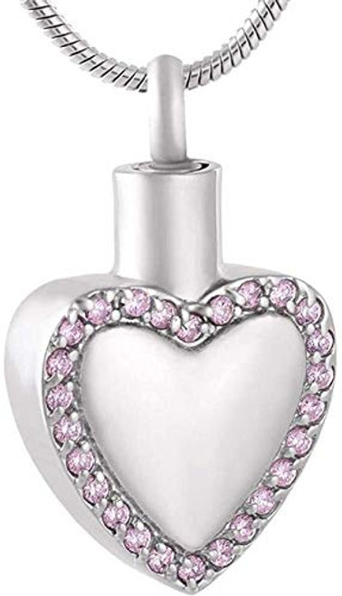AEGW Cremation Memorial Memorial Cremation Urn Necklace Human Pet Ash Memorial Jar Urn Necklace Heart Cremation Pendant Jewelry Souvenir with Stone_B AEGW Cremation Memorial Memorial Cremation Urn Necklace Human Pet Ash Memorial Jar Urn Necklace Heart Cremation Pendant Jewelry Souvenir with Stone_B