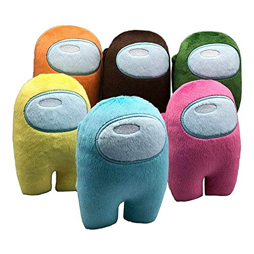 Tieny Among Us Plushie Toy Soft Stuffed Animal Game Toy Creative Among Us Cute Plush Figure Dolls Gift for Kids_Friends_Game Fans. _6Pcs B_