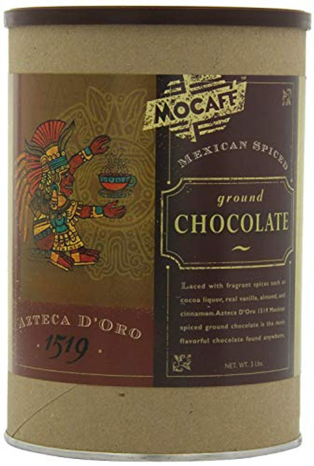 MOCAFe Azteca D'oro 1519 Mexican Spiced Ground Chocolate_ 3 Pound Tin