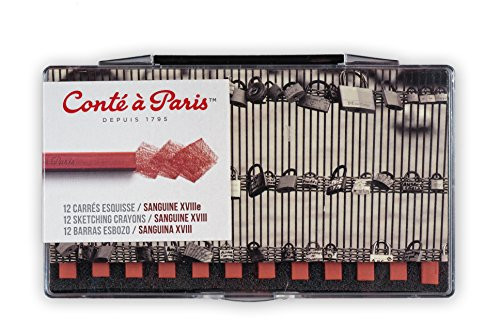 Conte à Paris Sketching Carre Crayons _ Sanguine XVIIIth C _Pack of 12_