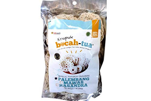 Bocah_Tua Kerupuk Palembang _Garlic Tapioca Raw Crackers_ _ 7oz _Pack of 6_