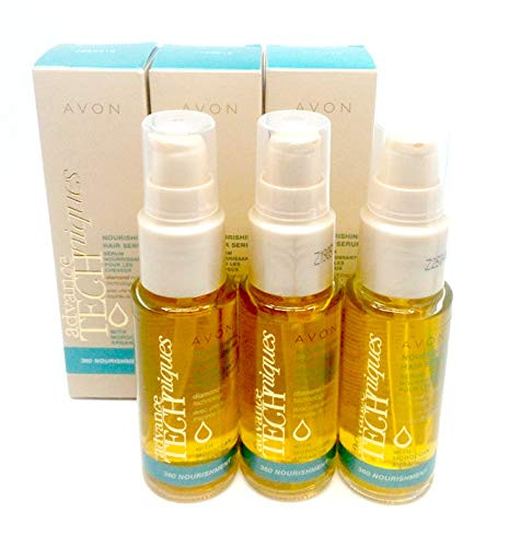 3 x AVON Advance Techniques Nourishing Hair Serum with Moroccan Argan Oil 30ml - 1.0fl.oz SET !