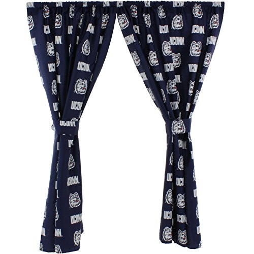 College Covers Connecticut Huskies Printed Curtain Panels, 42" x 63"