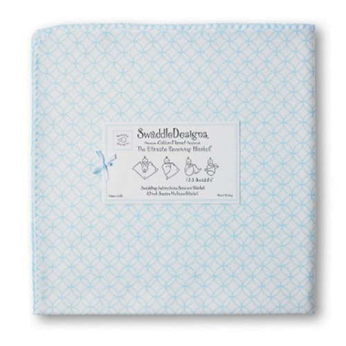 Swaddle Design Ultimate Receiving Blanket - Pastel Circle On Circle -Pastel Blue-