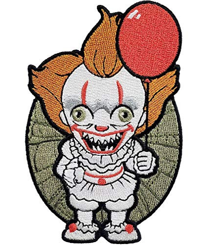 Ata-Boy IT Movie Pennywise 4 inch Full Color Embroidery Iron-On Patch