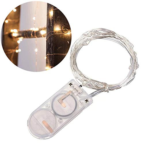 2m 20-LED Battery Micro Rice Wire Copper Fairy String Lights Party -Color   Warm White 6pcs-