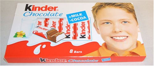 Kinder Chocolate Milk and Cocoa Chocolate 8 Bars Pack  TEN 100g Bar