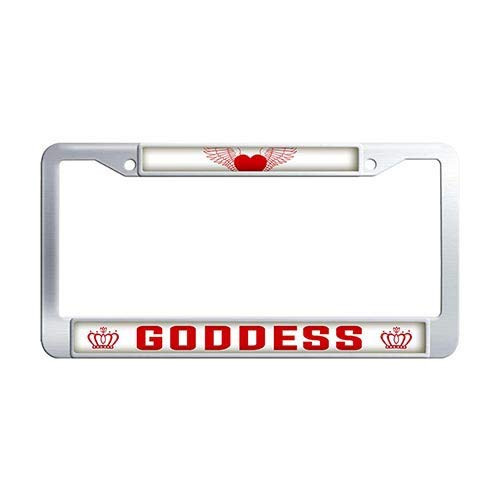 Goddess License Plate Frame Stainless Steel Auto License Tag Holder Goddess License Plate Frame Stainless Steel Auto License Tag Holder