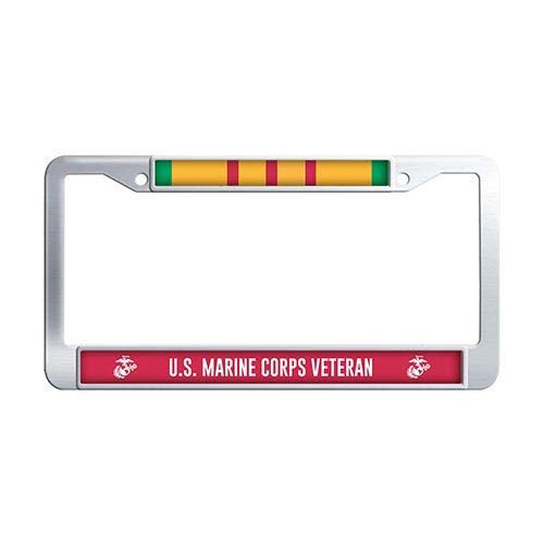 US Marine Corps Vietnam Veteran License Plate Frame Stainless Steel License Cover Holder US Marine Corps Vietnam Veteran License Plate Frame Stainless Steel License Cover Holder