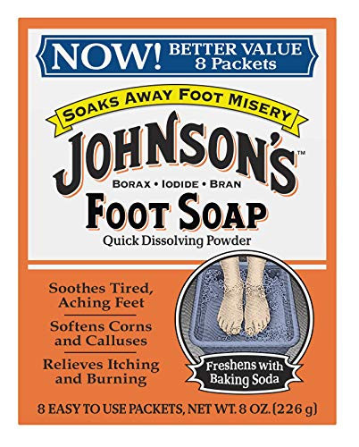 Johnsons Foot Soap Powder 8 Count -Pack of 6-