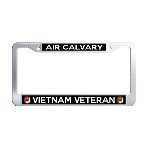 Framespolish Air Calvary Vietnam Veteran License Plate Frame Stainless Steel Car Plate Cover Frame