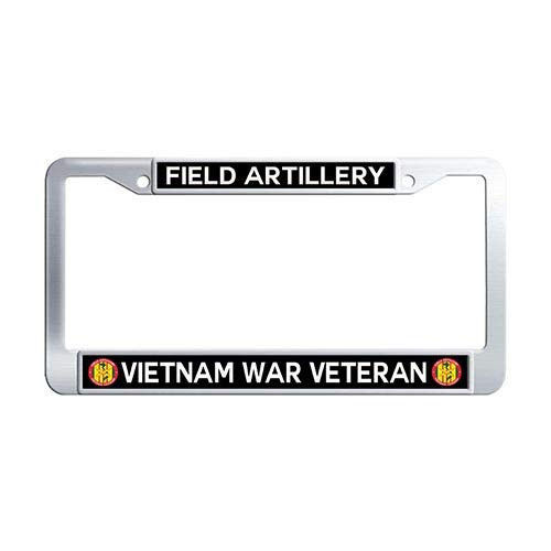 Framespolish Field Artillery Vietnam War Veteran License Plate Frame Stainless Steel License Frame Car