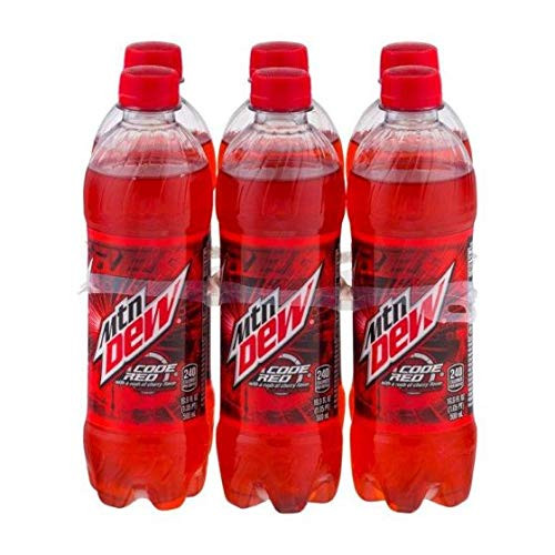 Mountain Dew Code Red Soda  16.9 oz bottle -6 count-
